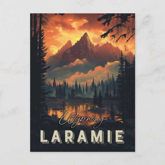Laramie Wyoming Vintage Briefkaart (Voorkant)
