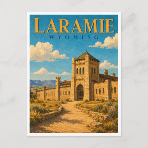 Laramie Wyoming Watercolor GeoSaga Briefkaart