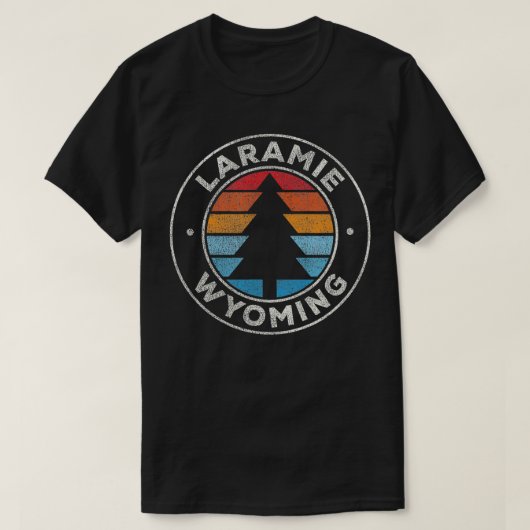 Laramie Wyoming WY Graphic Retro 70s T-shirt (Design voorkant)