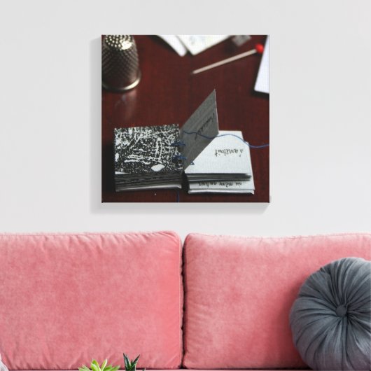 L'Arbre o Carré Tree Miniature Artist Book Canvas Afdruk (Insitu (Woonkamer))