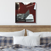 L'Arbre o Carré Tree Miniature Artist Book Canvas Afdruk (Insitu (Slaapkamer))