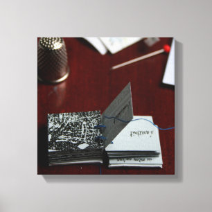 L'Arbre o Carré Tree Miniature Artist Book Canvas Afdruk