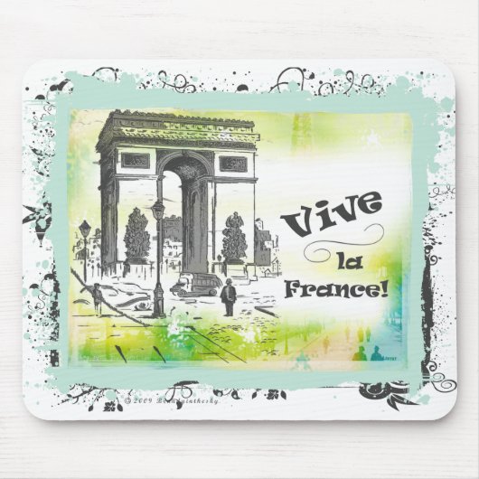 L'Arc de Triomphe Collage Art Muismat (Voorkant)