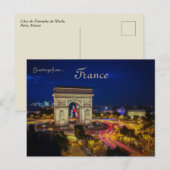 L'Arc de Triomphe de l'Etoile Paris France Briefkaart (Voorkant / Achterkant)