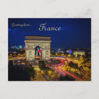 L'Arc de Triomphe de l'Etoile Paris France Briefkaart