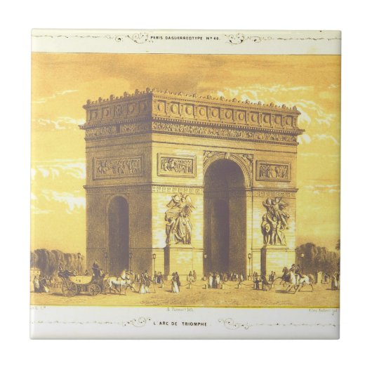 L'Arc de Triomphe, Parijs 1840 Tegeltje (Voorkant)