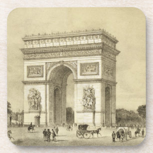 L'Arc de Triomphe, Parijs, gegraveerd door Auguste Drankjes Onderzetter