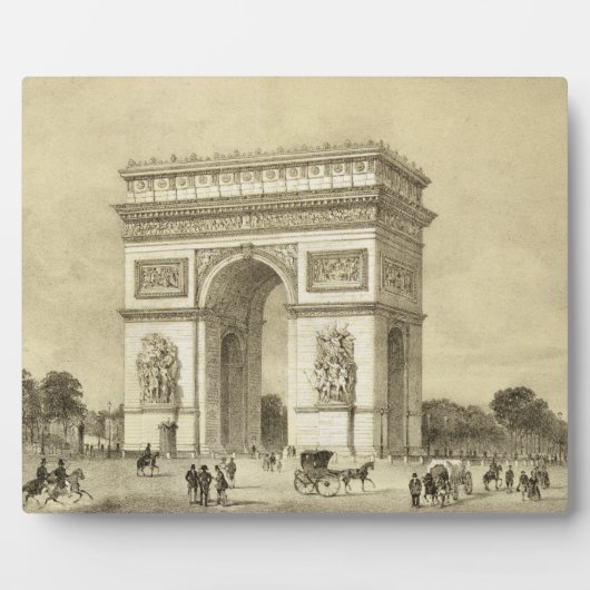 L'Arc de Triomphe, Parijs, gegraveerd door Auguste Fotoplaat (Voorkant)