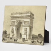 L'Arc de Triomphe, Parijs, gegraveerd door Auguste Fotoplaat (Zijkant)