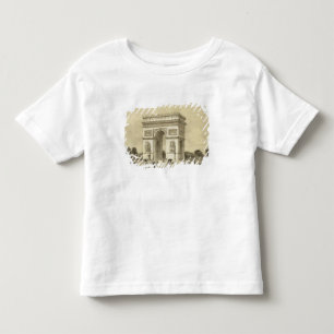 L'Arc de Triomphe, Parijs, gegraveerd door Auguste Kinder Shirts