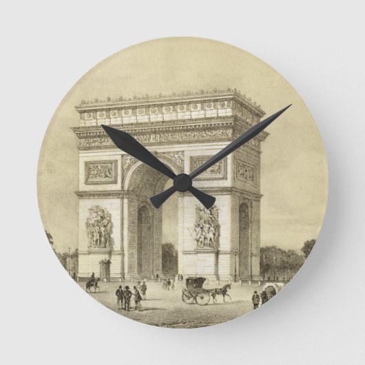 L'Arc de Triomphe, Parijs, gegraveerd door Auguste Ronde Klok (Voorkant)