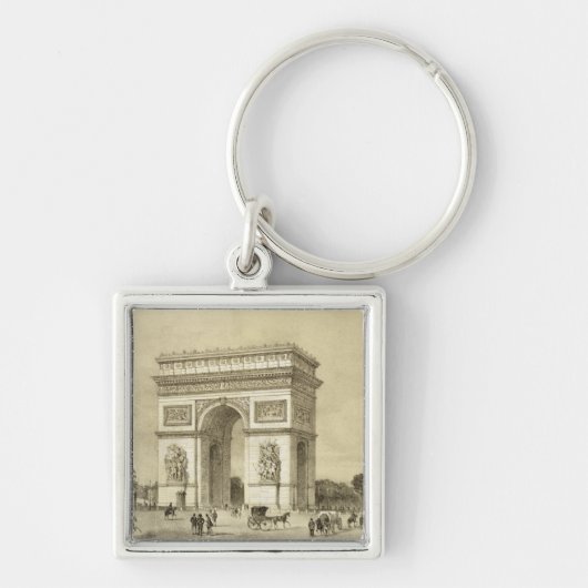 L'Arc de Triomphe, Parijs, gegraveerd door Auguste Sleutelhanger (Voorkant)