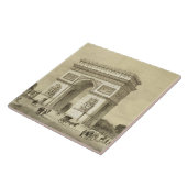 L'Arc de Triomphe, Parijs, gegraveerd door Auguste Tegeltje (Zijkant)