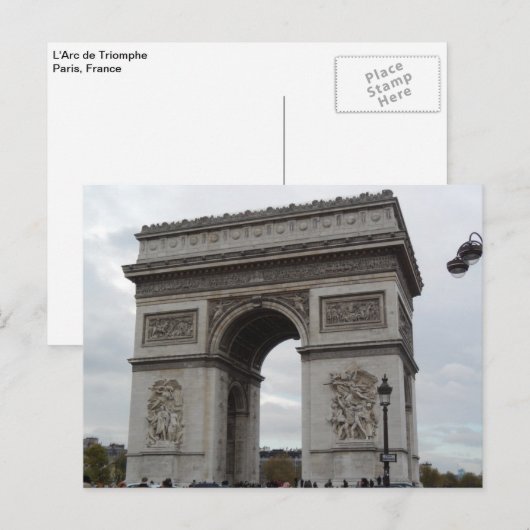 L'Arc De Triomphe Paris Briefkaart Frankrijk (Voorkant / Achterkant)