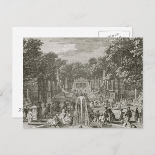 L'Arc de Triomphe, Versailles (graving) Briefkaart (Voorkant / Achterkant)