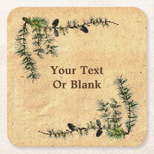 Larch Branches Kartonnen Onderzetters (Voorkant)
