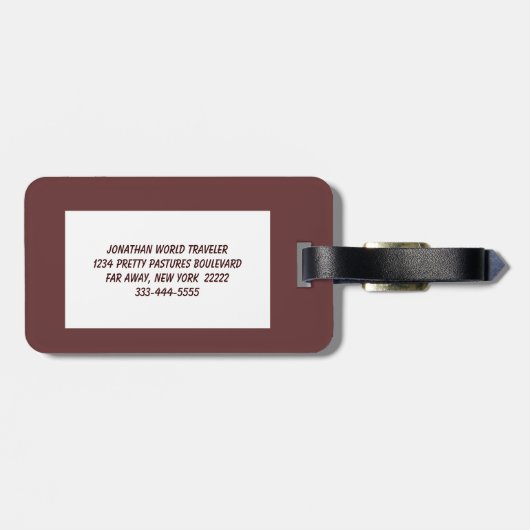 Larch Kone Bagagelabel (Achterkant horizontaal)