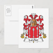 Larcher Family Crest Briefkaart (Voorkant / Achterkant)