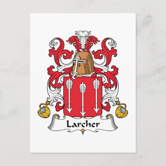 Larcher Family Crest Briefkaart (Voorkant)
