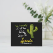 Laredo Cactus Funny Retro Briefkaart (Staand voorkant)