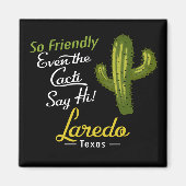 Laredo Cactus Funny Retro Magneet (Voorkant)