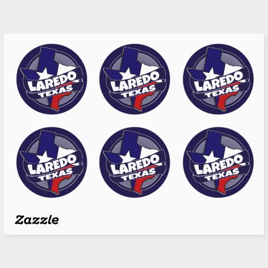 Laredo Texaanse vlag brak stickers (Vel)