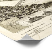 Laredo Texas 1892 Antiek Panorama Poster (Hoek)