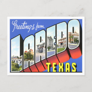 Laredo, Texas  Big Letters Briefkaart