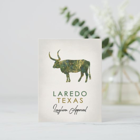 Laredo Texas Dark Marble Briefkaart (Staand voorkant)