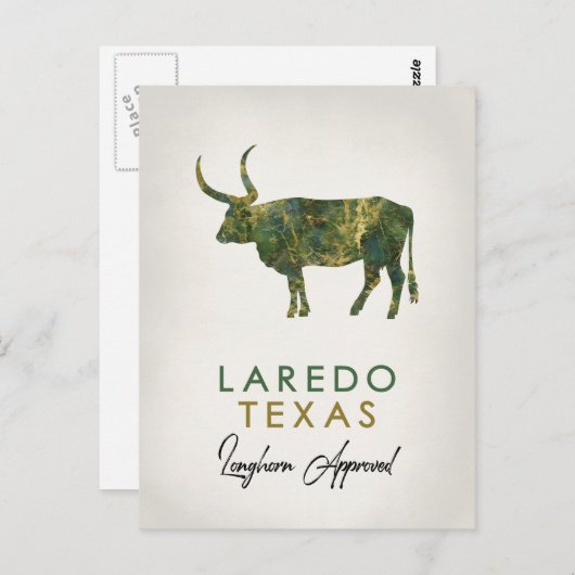 Laredo Texas Dark Marble Briefkaart (Voorkant / Achterkant)