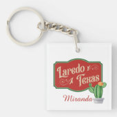 Laredo, Texas met Jouw naam Sleutelhanger (voorkant)