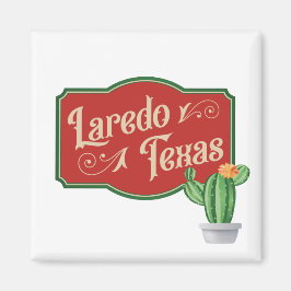 Laredo, Texas met stekelige perencactussen Magneet