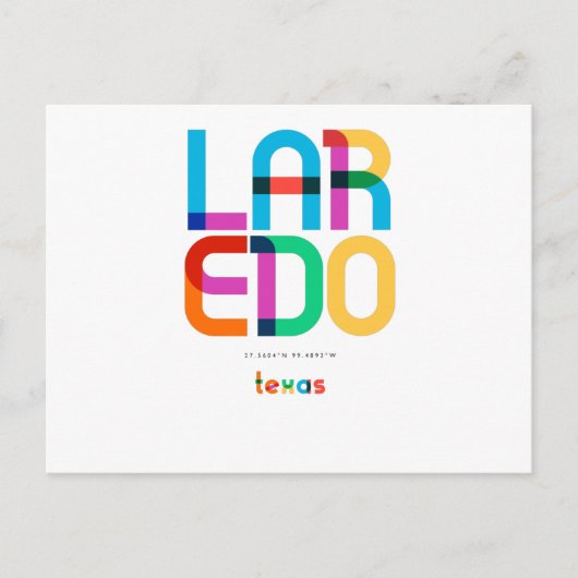 Laredo Texas Mid Century, Pop Art, Briefkaart (Voorkant)