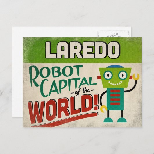 Laredo Texas Robot - Funny  Briefkaart (Voorkant / Achterkant)