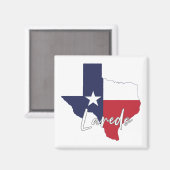 Laredo, Texas Vlaggenkaart magneet (Voorkant / Achterkant)