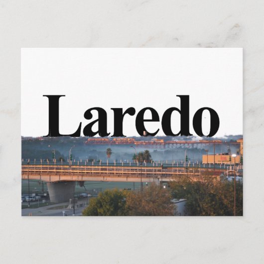 Laredo, TX Skyline met Laredo in de Sky Briefkaart (Voorkant)