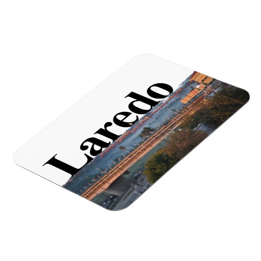 Laredo, TX Skyline met Laredo in de Sky Magnet Magneet (Linkerzijde)