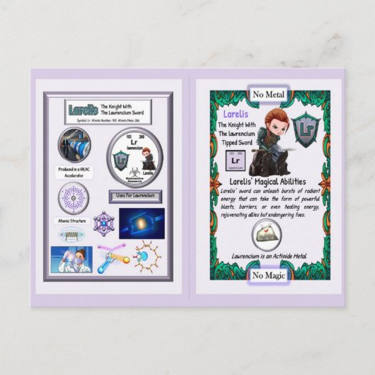 Larelis - Ridder Lawrencium Zwaard Briefkaart (Voorkant)