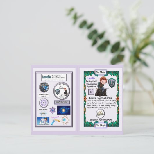 Larelis - Ridder Lawrencium Zwaard Briefkaart (Staand voorkant)