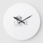 LARENA Artflow – Bloemig Logo Embleem Grote Klok (Voorkant)