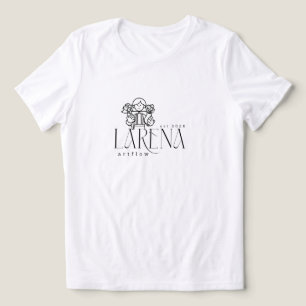 LARENA Artflow – Bloemig Logo Embleem Tri-Blend Shirt