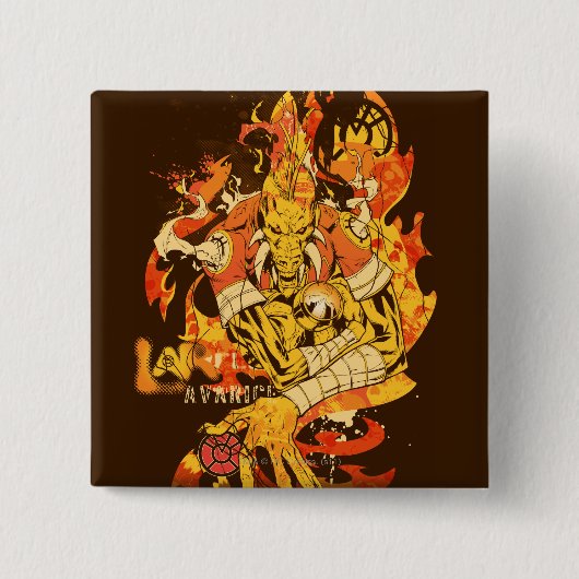 Larfleeze - Agent Sinaasappel 10 Vierkante Button 5,1 Cm (Voorkant)