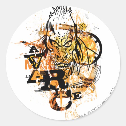 Larfleeze - Agent Sinaasappel 11 Ronde Sticker (Voorkant)