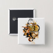 Larfleeze - Agent Sinaasappel 11 Vierkante Button 5,1 Cm (Voorkant /achterkant)