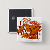 Larfleeze - Agent Sinaasappel 12 Vierkante Button 5,1 Cm (Voorkant /achterkant)