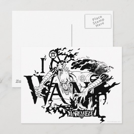 Larfleeze - Agent Sinaasappel 13 Briefkaart (Voorkant / Achterkant)