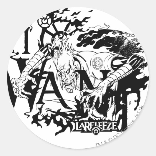Larfleeze - Agent Sinaasappel 13 Ronde Sticker (Voorkant)
