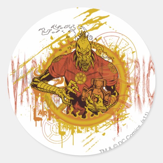 Larfleeze - Agent Sinaasappel 14 Ronde Sticker (Voorkant)