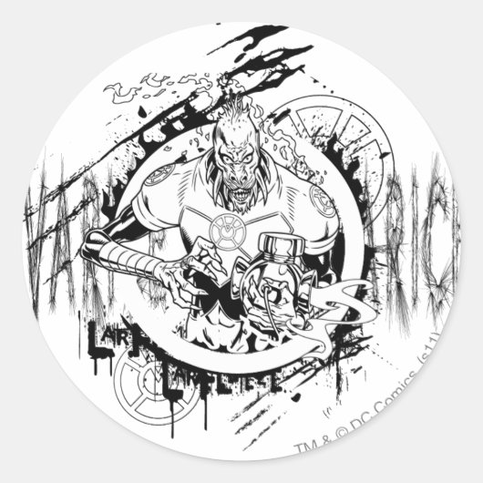 Larfleeze - Agent Sinaasappel 15 Ronde Sticker (Voorkant)