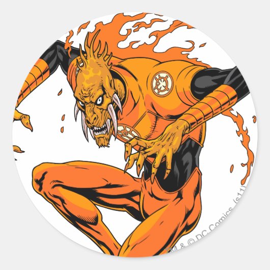 Larfleeze - Agent Sinaasappel 1 Ronde Sticker (Voorkant)